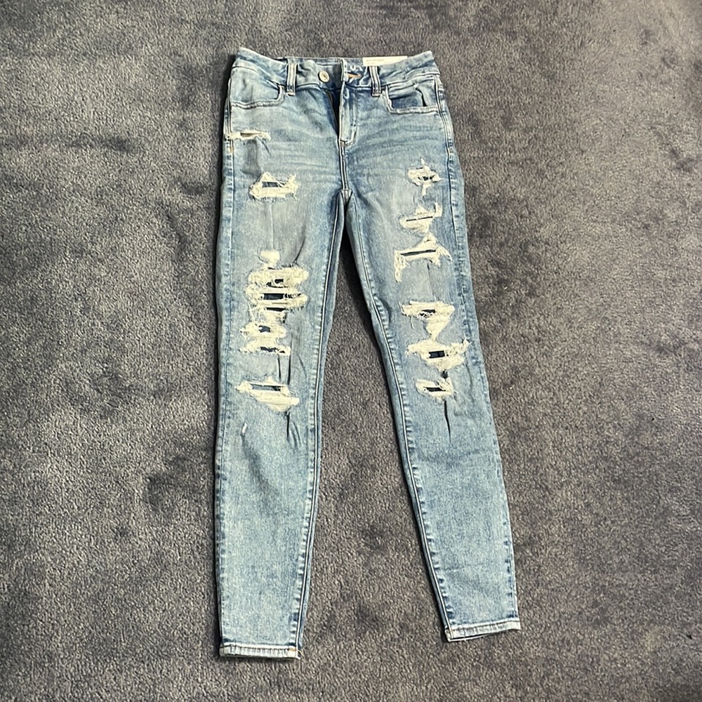 American Eagle patch curvy jegging